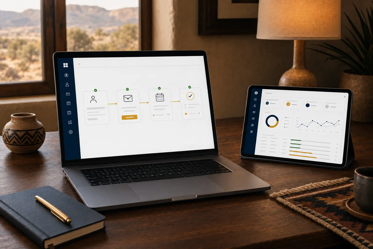 A practical workflow connecting forms, email, scheduling, and customer records